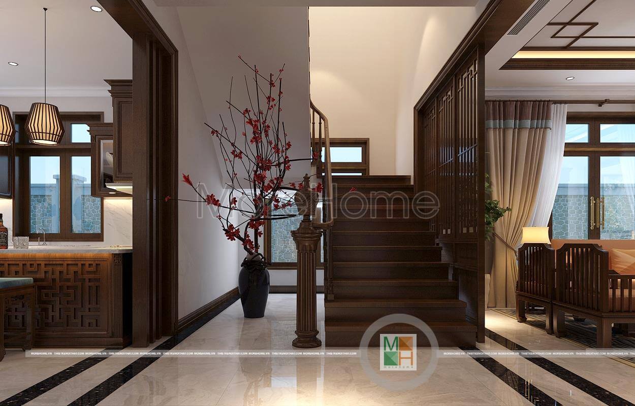 Thiết kế biệt thự phong cách gỗ việt - biệt thự ciputra